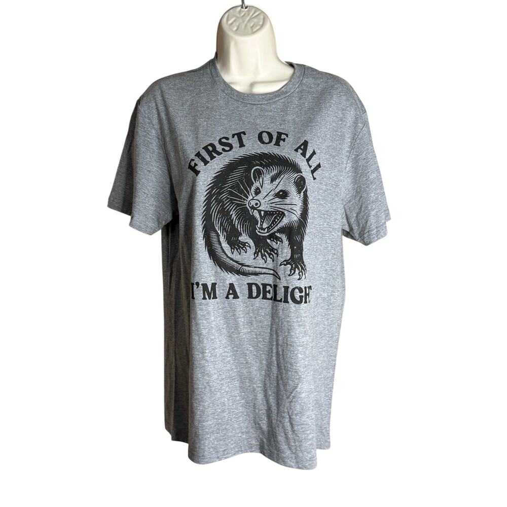 Gildan Possum I am a Delight Graphic Tee Shirt M NWOT